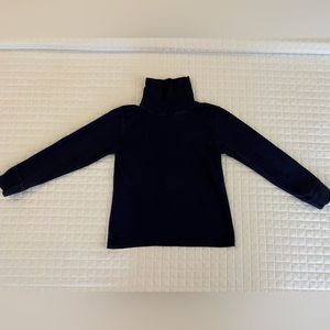Hanna Andersson Bright Basics Turtleneck Size 6-7 Navy Like New